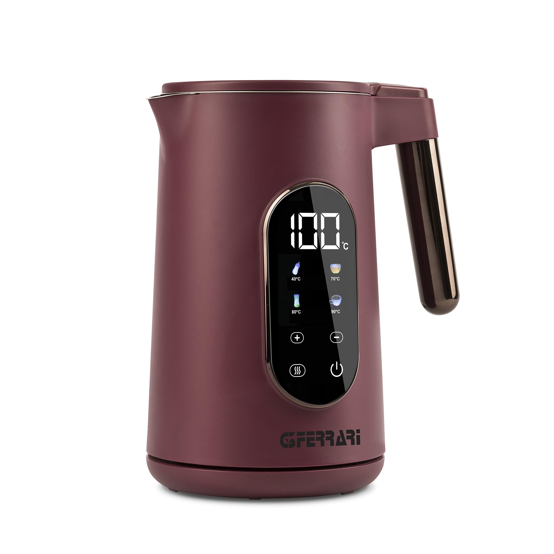 G3 Ferrari G10205 Tisaniere Tech czajnik, 1,7 l, 4 wstępnie ustawione programy, ekran dotykowy, regulacja temperatury, podstawa z obracaniem o 360°C, herbata matcha, biała herbata, herbata ziołowa,
