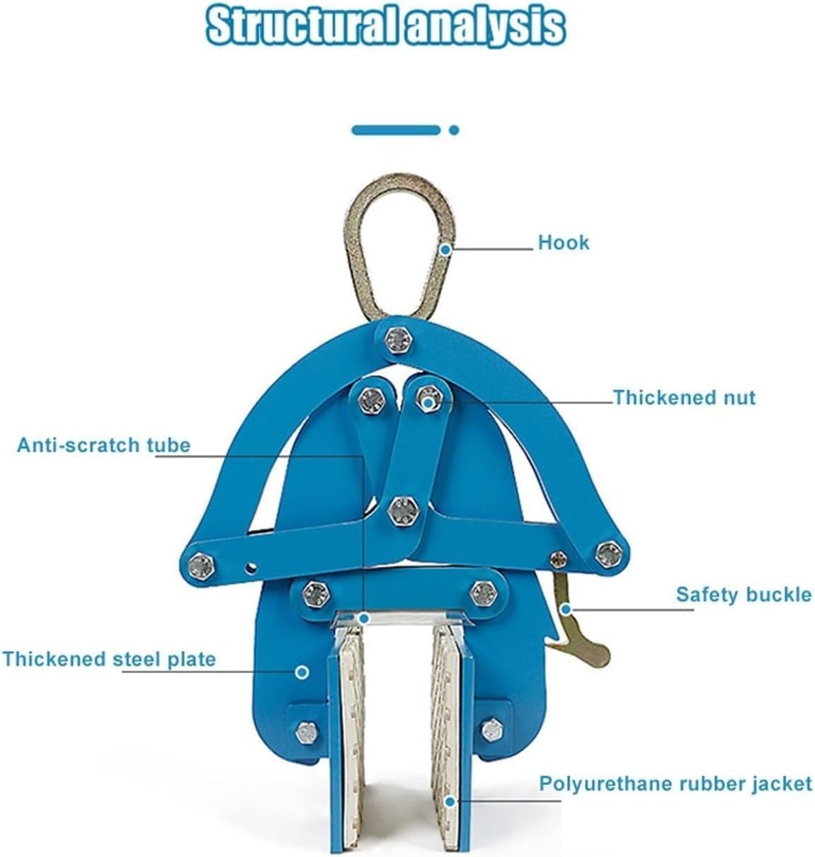 Lifting clamp Heavy-duty Rock Plate Lifting Tool With Thickened Marble Plate, Forged Steel Fixing device(600kg)