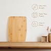 Tabla de Bambú HTB para Cocina, Tabla de Cortar de Madera, Mini 1 Pieza | Ligera, Sólida, Pequeña, de Bambú, Tablas para Sándwiches, Tablas para Servir, Desayuno, Lavable a Máquina 7