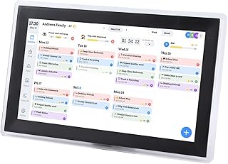 Calendario Digital con Pantalla Táctil de 15,6 Pulgadas Planificador Familiar Electrónico de 32 GB para Smart Home Manage App Compatible con e IOS