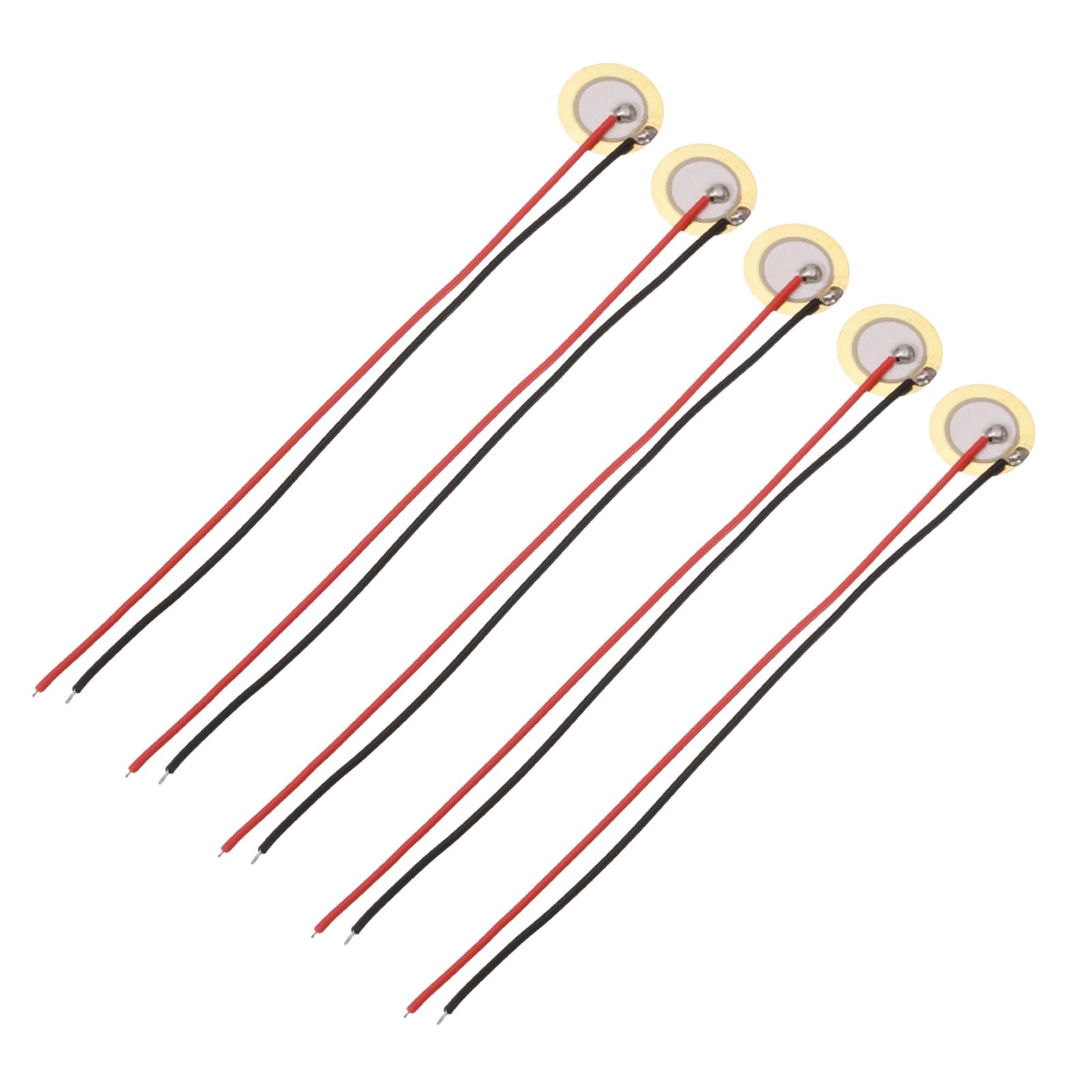 Muiltvoe 5Pcs Piezoelectric Discs 31mm Acoustic Pickup Transducer Microphones Trigger Buzzer Drum Guitar