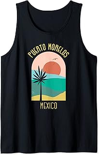 Puerto Morelos Mexico - Boho Vintage Vacation Souvenir Tank Top