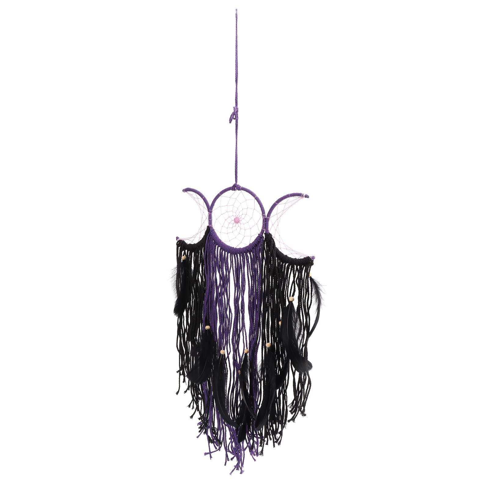 Atrapasueños de plumas para decoración de dormitorios de estilo boho moderno