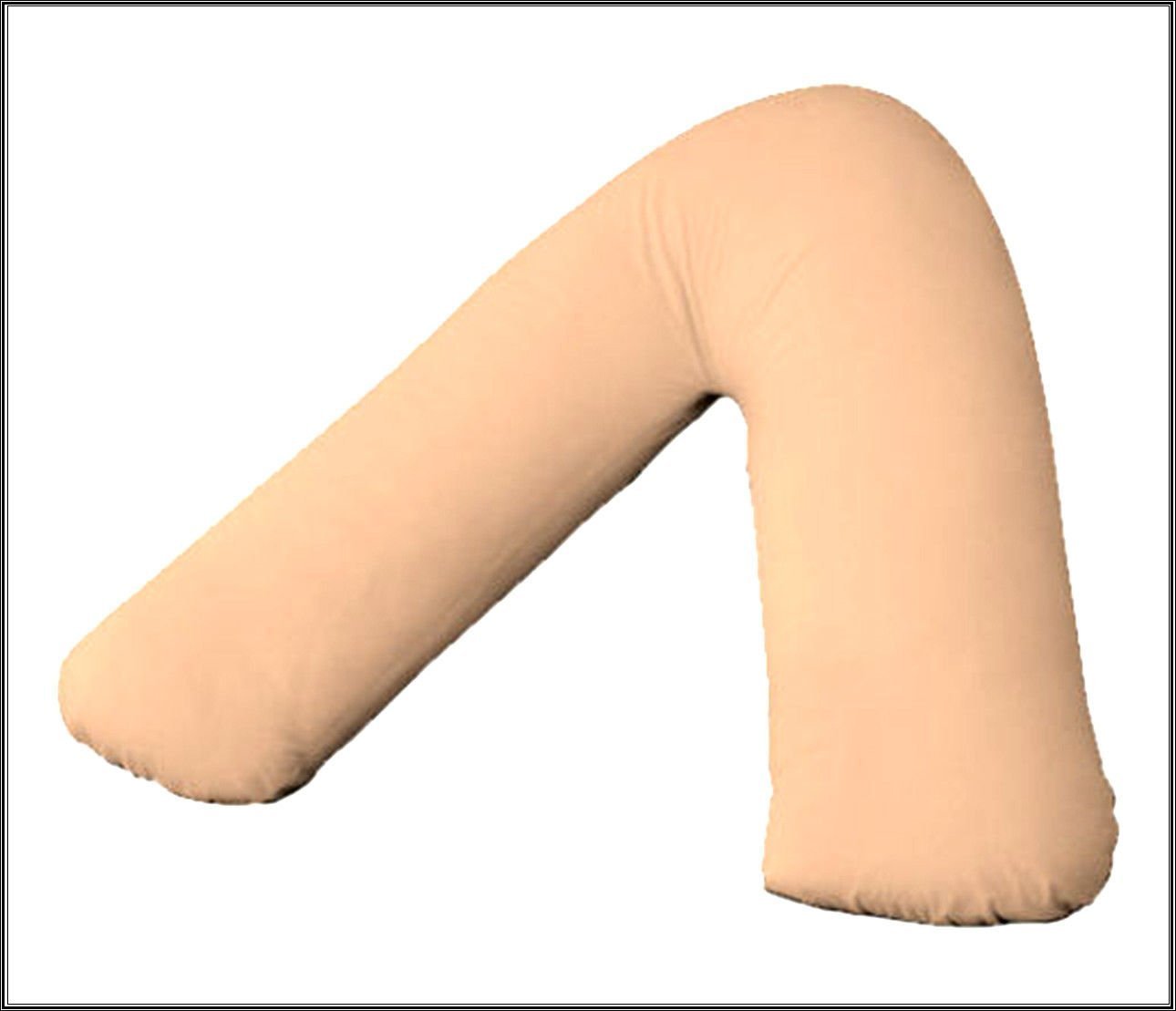 Amigozone Peach 2 Pack V Shaped Pillow Cases Covers, Pregnancy Maternity Orthopedic Support Nursing Pillow Cases V Pillows Cover (Peach)