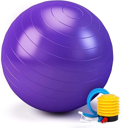 ROSEFINCH Birthing Ball Exercise Fitness Yoga Ball,Pregnancy Balls Maternity Recovery Plan,Eco Friendly Material,Training and Physical Therapy for Balance Pilates, Gym Ball Multicolor Pack of 1