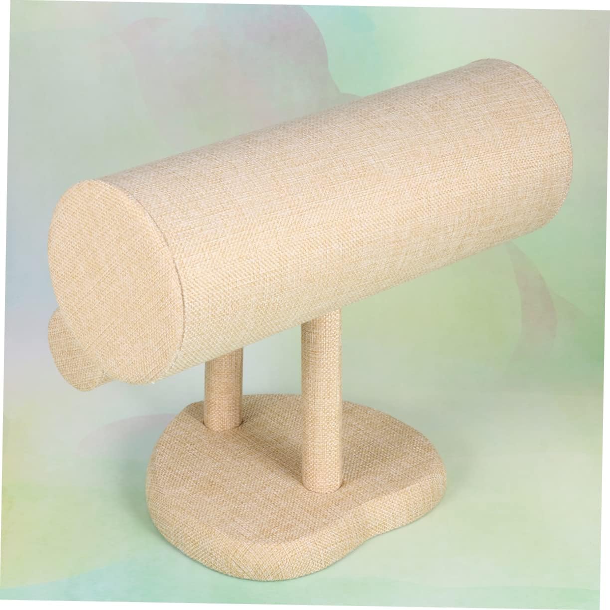 Headband Display Rack and Jewelry Organizer Elegant Pvc Bracelet and Bangle Holder for Home Store Use Keeps Accessories Tidy Beige Design