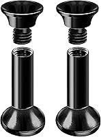 Vista 1 de Negro PVD recubierto de acero doble llamarada internamente roscado túnel tapón de estiramiento de oreja Piercing 2 unids