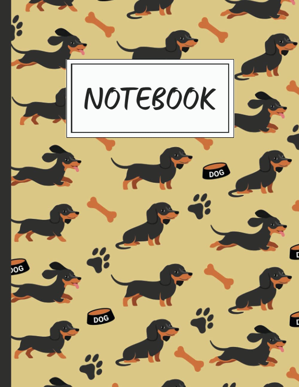 Notebook: Cute Dachshund Dog Lined Notebook - Journal - Composition Notebook, Perfect Gift Idea for Dachshund Lovers.