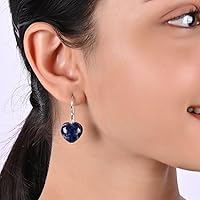 Vista 63 de Gempires Natural Heart Crystals Earring, Heart Gemstone, Energy Healing Crystals, Birthday, Gift for Her, Gemstone Jewelry Yaxaite