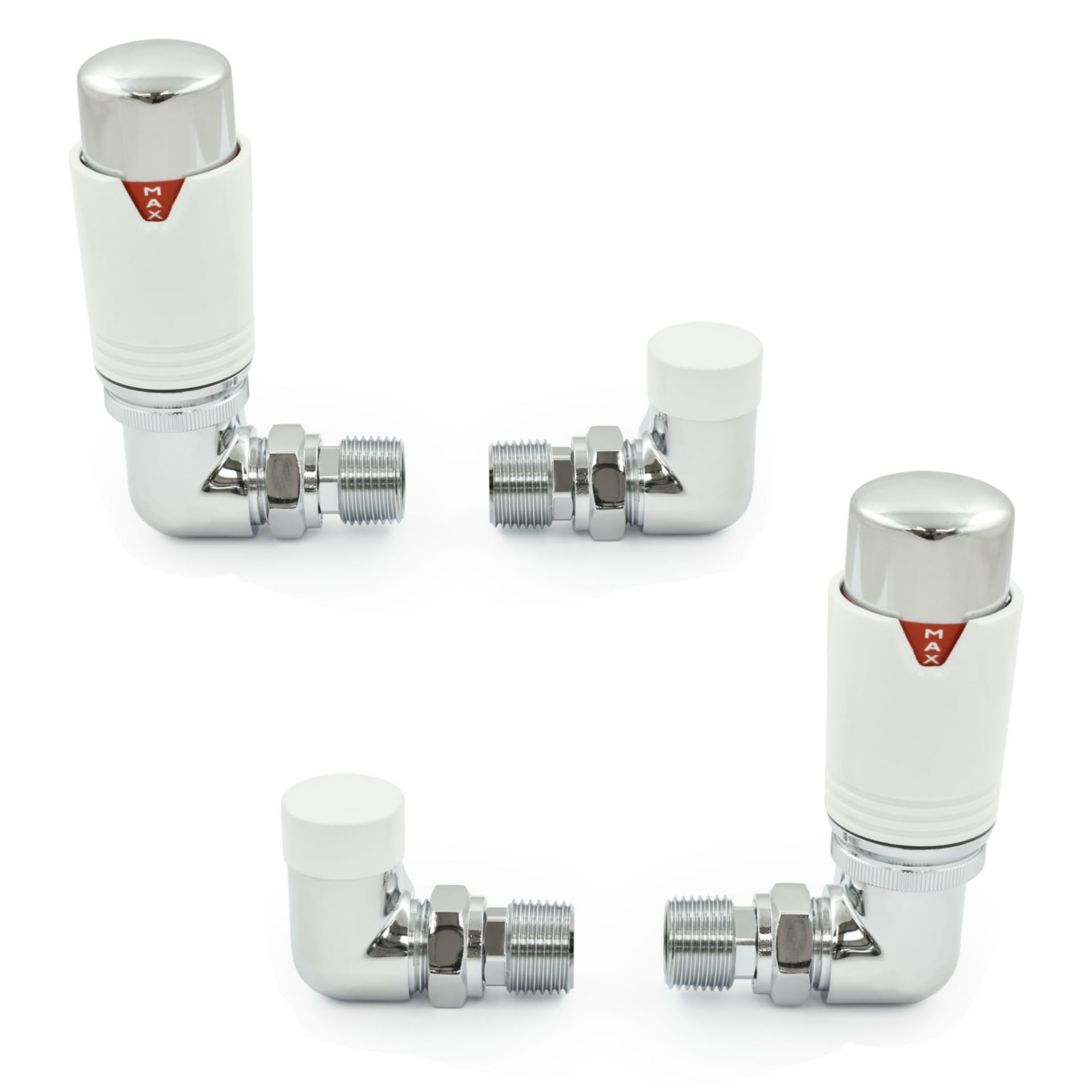 Valves thermostatiques d'angle pour radiateur TRV lot de 2 paires robinet chauffage maison