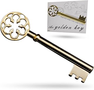 Magic Makers Golden Key- Precision Crafted Metal Prop for Close Up and Street Magic Performance