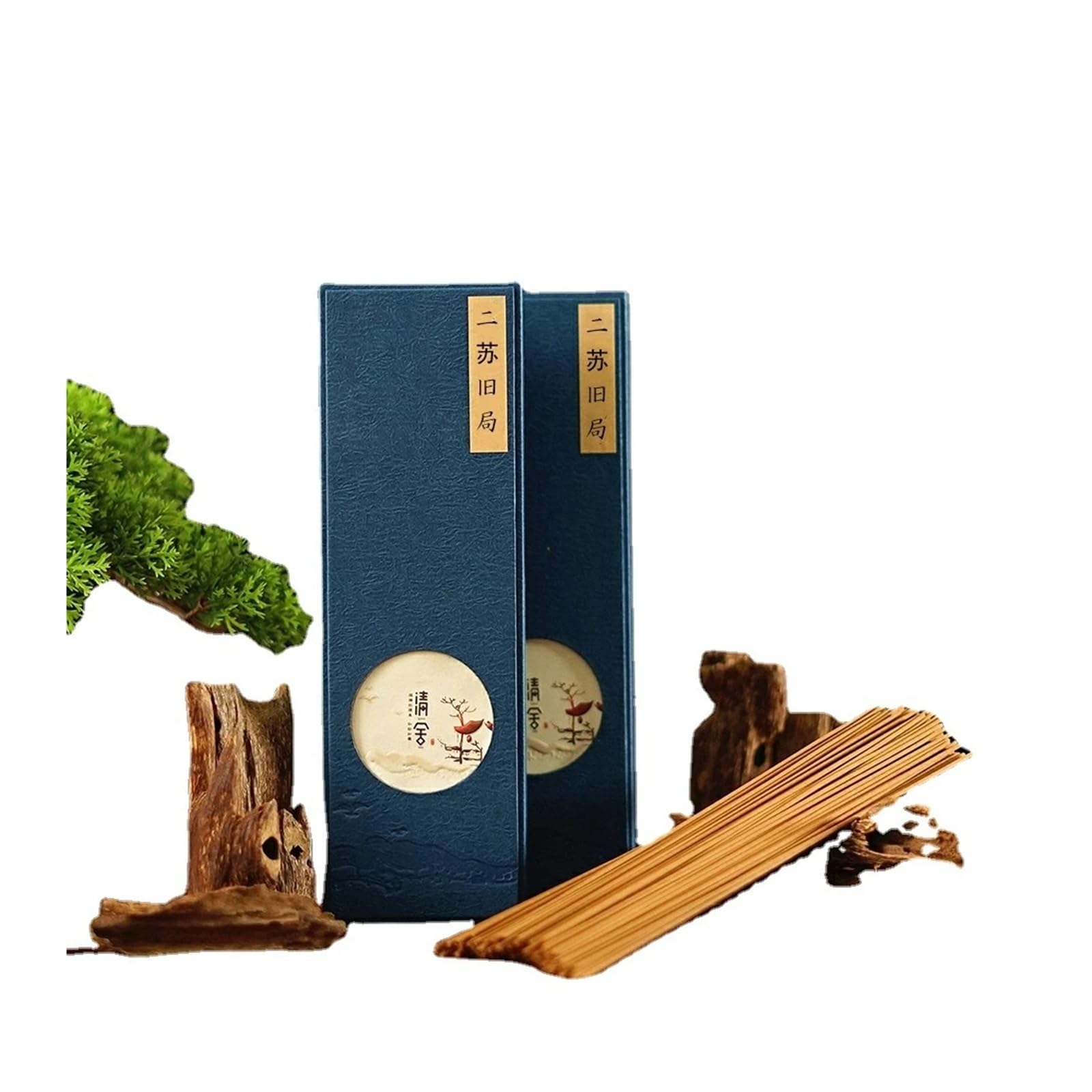 Confezione regalo di bastoncini di incenso di legno di sandalo naturale, miscele di legno di agar Laoshan e Hainan per la casa e(Spring News in Snow)
