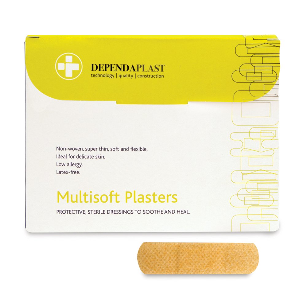 Dependaplast REL524 Multisoft Plaster, 7.5 cm x 2.5 cm (Pack of 100)