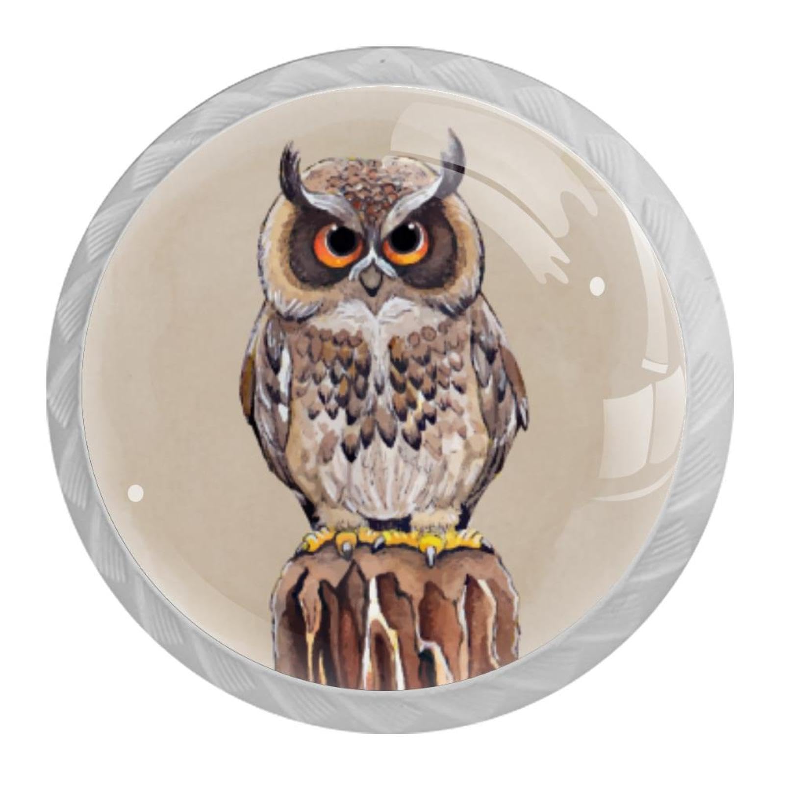 Tqmspg Multi04 4 Pieces Drawer Pulls Owl Door Knobs Dresser Handles For Kitchen Wardrobe Cupboard Hardware Furniture