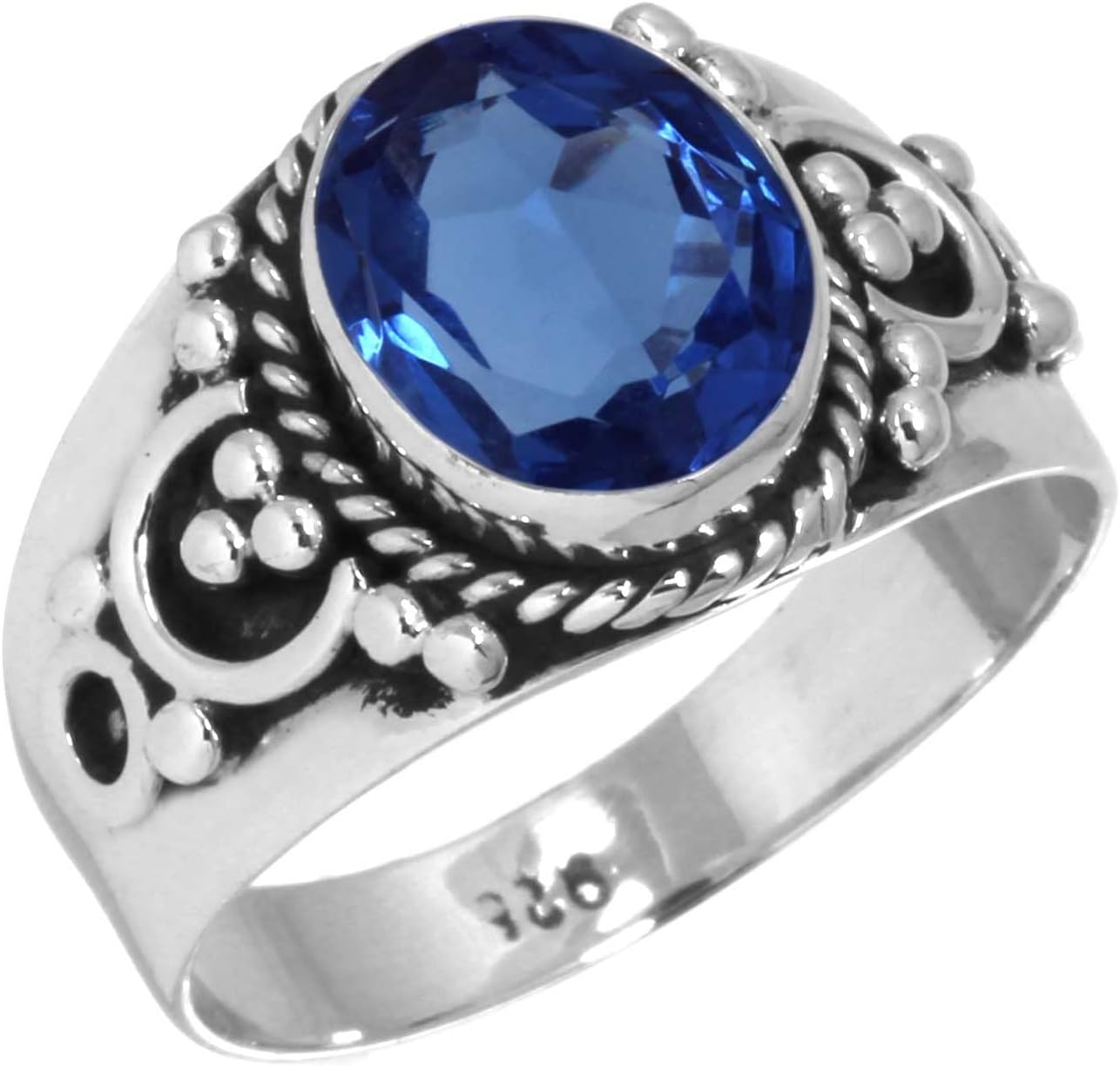 Natural Gemstone Ring For Women Pearl, Carnelian, Amethyst, Amber Oval Boho Genuine 925 Sterling Silver Handmade Jewelry