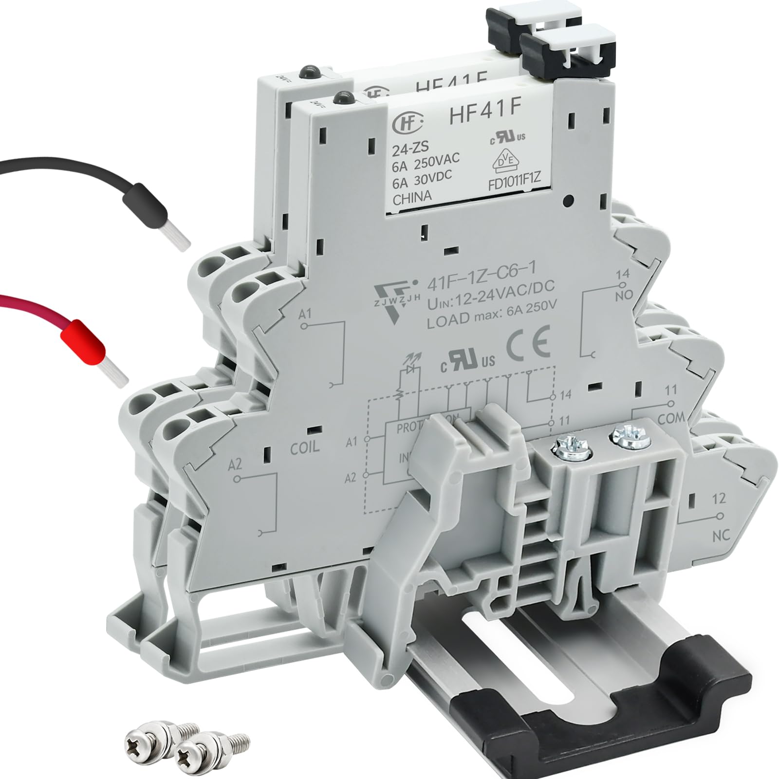 Snapklik.com : UL Listed 2Pcs Electromagnetic Relay For PLC;24V Relay ...