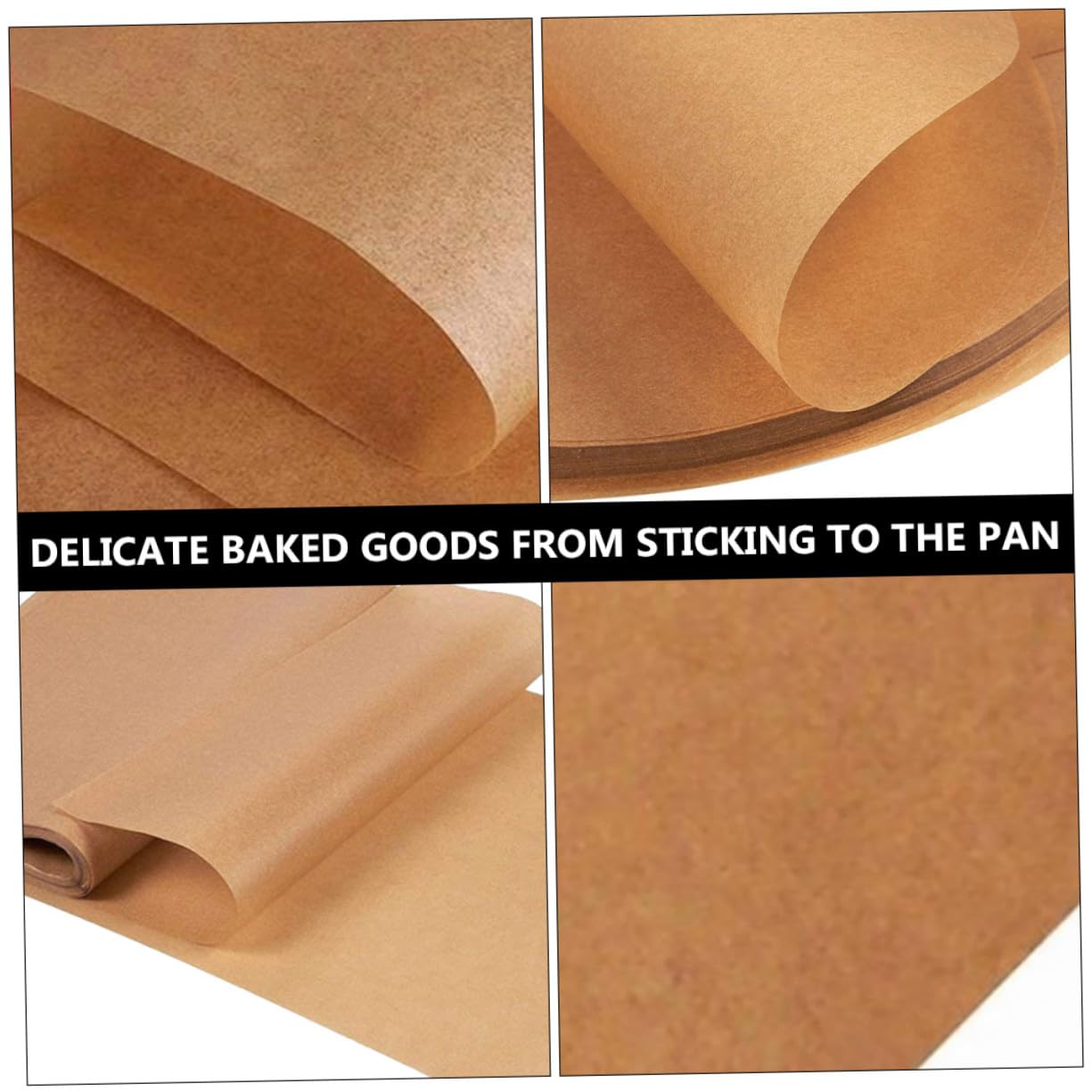 ARTIBETTER 200 piezas Papel para Hornear Unidades Papel de Horno Antiadherente para Freidora y Barbacoa Absorbente de Aceite Resistente Altas Temperaturas para Repostería y Cocina
