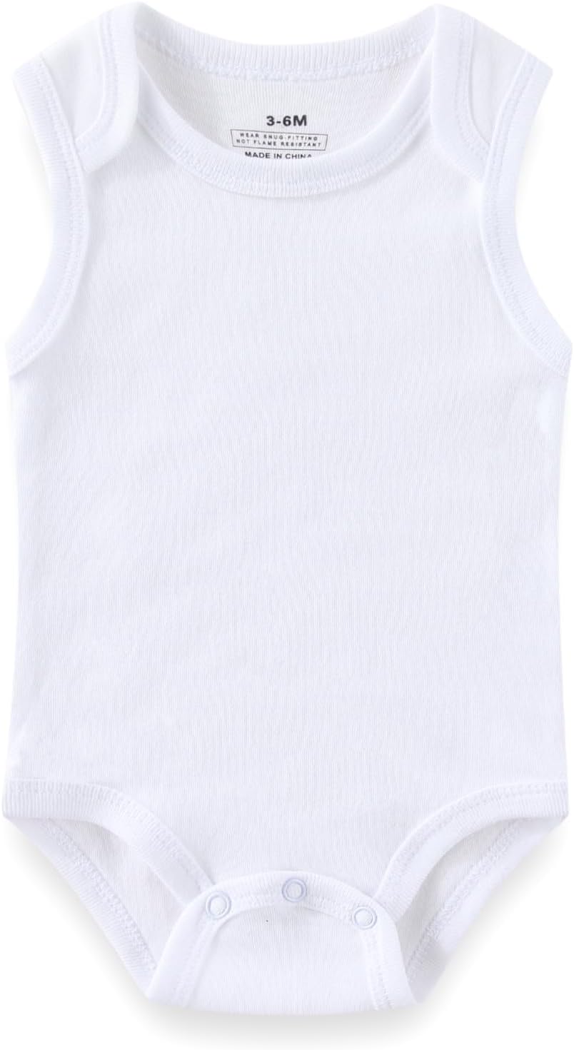 Baby Sleeveless Bodysuit 5-Pack Cotton Infant Boy Girl Romper Unisex Baby Clothes 0-12 Months - Image 2