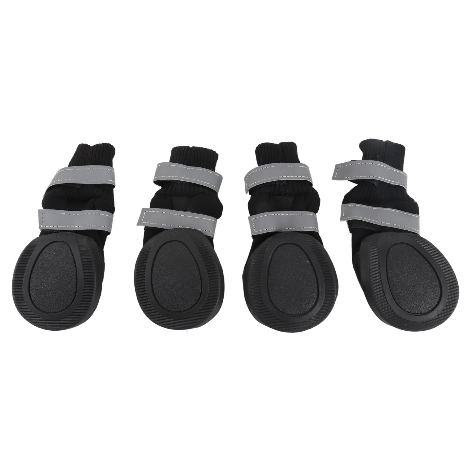 Zerodis 4 Piezas de Botas para Perros, Zapatos de protección Antideslizantes Negros para Perros Botas de protección cálidas Impermeables para Perros medianos y Grandes(XL Azul)