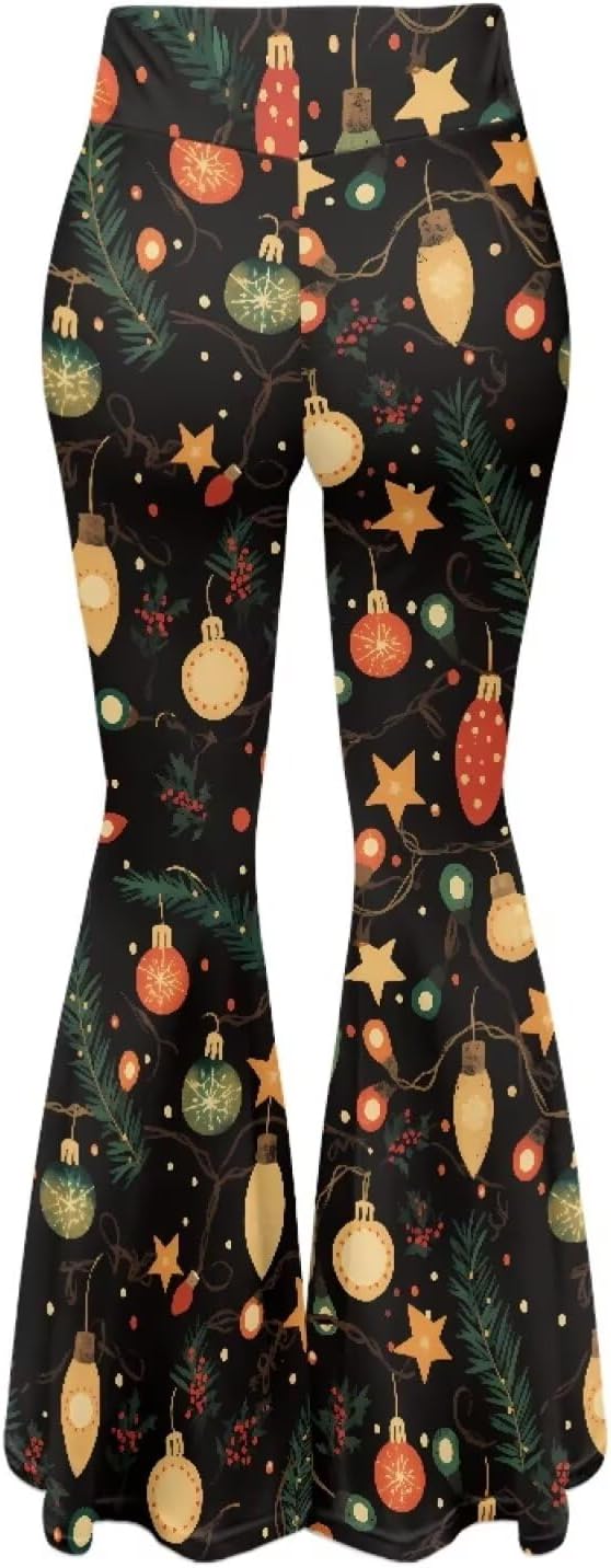 Women's Flare Leggings Soft Sexy Yoga Pants Christmas Party Cosplay Outfit