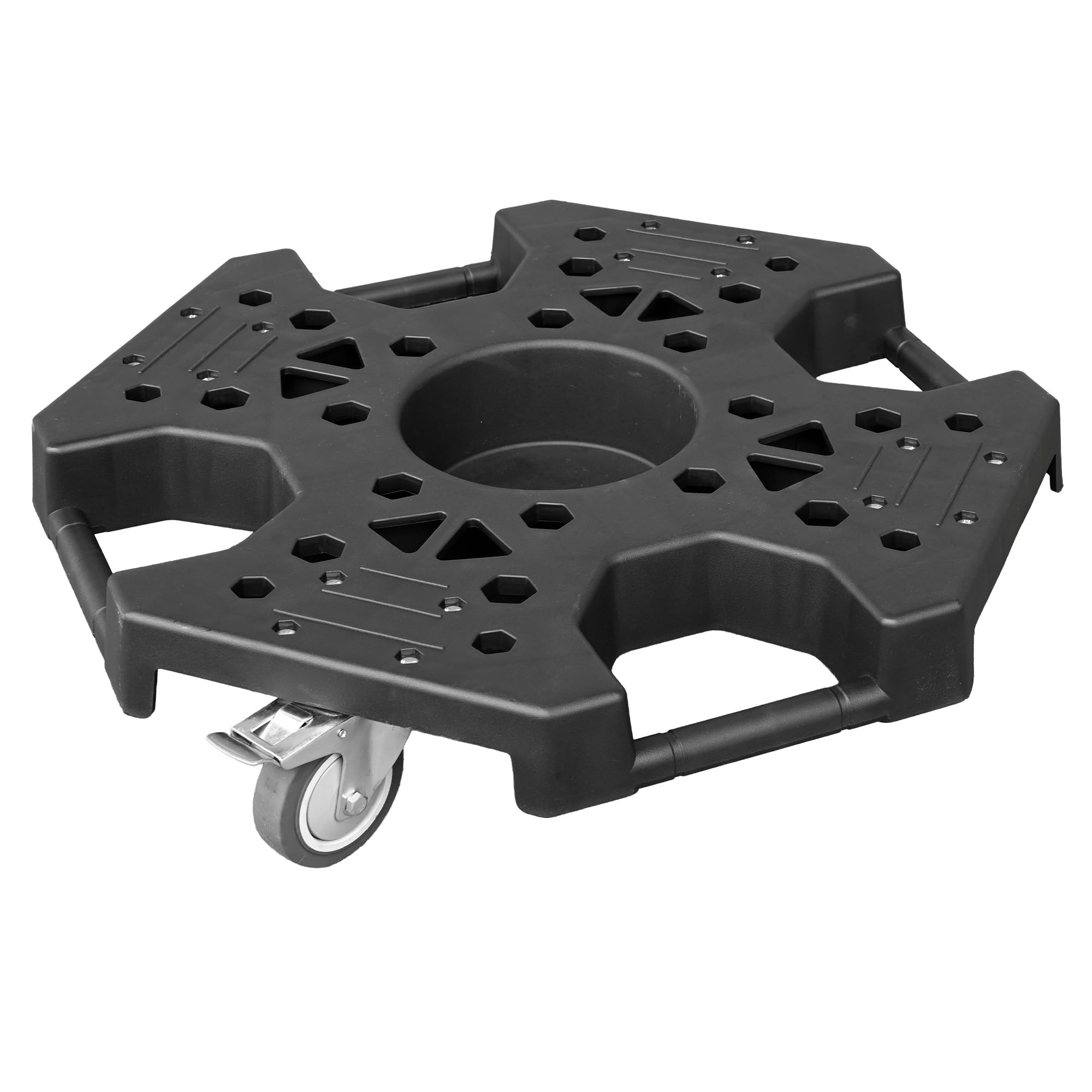 Kunzer 7FR72 Felgen- und Reifenrangierer Ø 720 mm - Transporthilfe für bis zu 8 Auto-Reifen, 200 kg - mit Radmuttern-Ablage