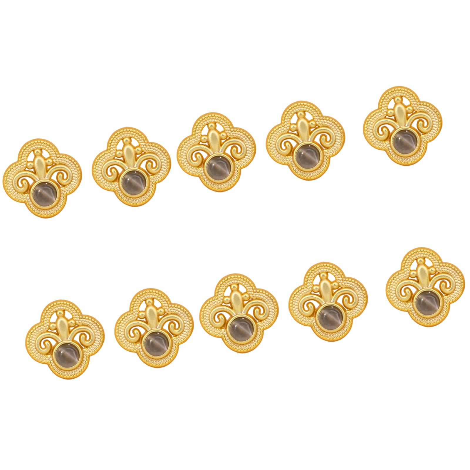 Buxuaaaa 10Pcs Retro Zn Alloy Decorative Button Engraving Pattern Buttons for Garments Traditional Sewing Supplies Traditional Festival Garment Buttons
