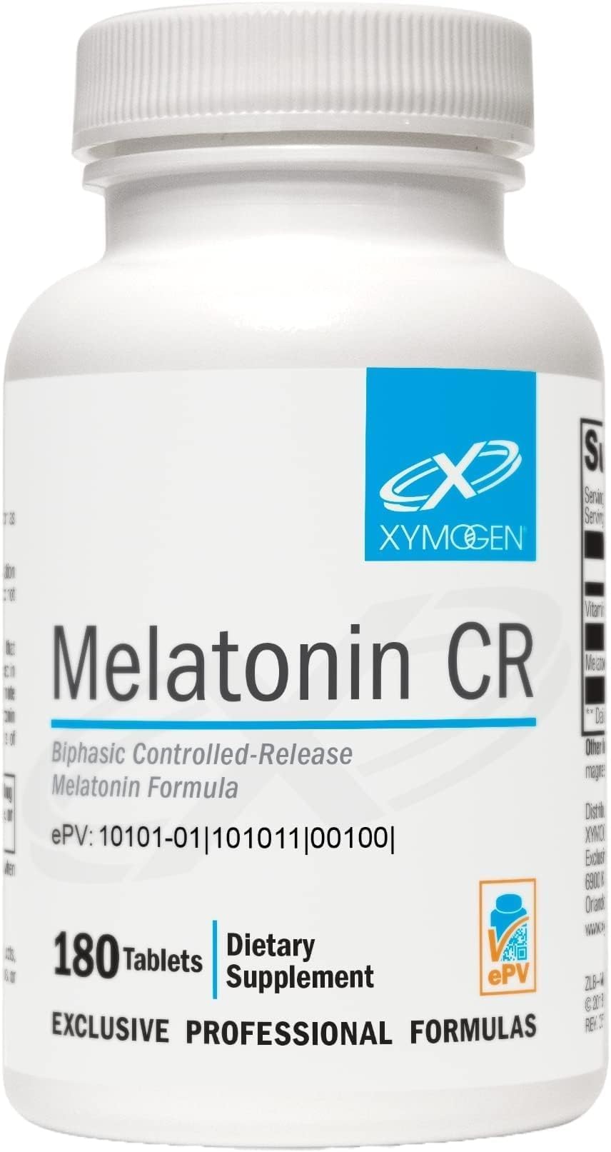 - XYMOGEN Melatonin CR - 5mg Melatonin Extended Release Tablets - Sleep Cycle & Circadian Rhythm Support - Vegetarian, Dairy-Free & Non-GMO - 180 Tablets