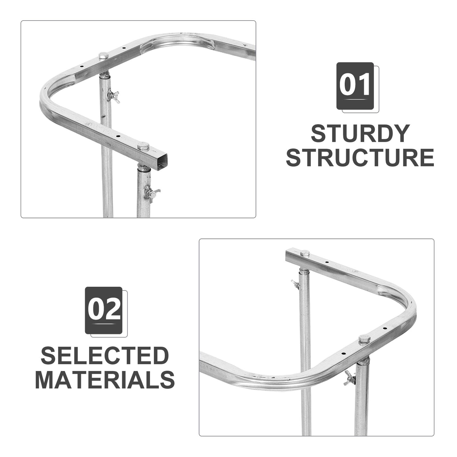 TOYANDONA Soporte para Bolsas de Basura Plegable de Metal Resistente Marco para Bolsas de Hojas al Aire Libre Adecuado para Jardín Camping y Limpieza Exterior