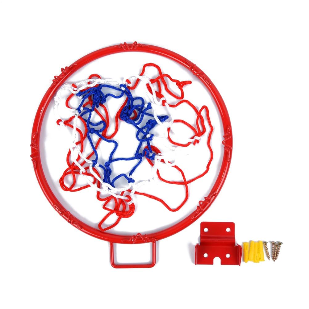 Canestro Da Basket - Anello Da Basket | Canestro canestri Da Muro In Ferro | Rete Per Cestino Da canestri | Cerchio Regolamentare | Anello Da Pallacanestro Da Muro | Anello Solido Da Pallacanestro