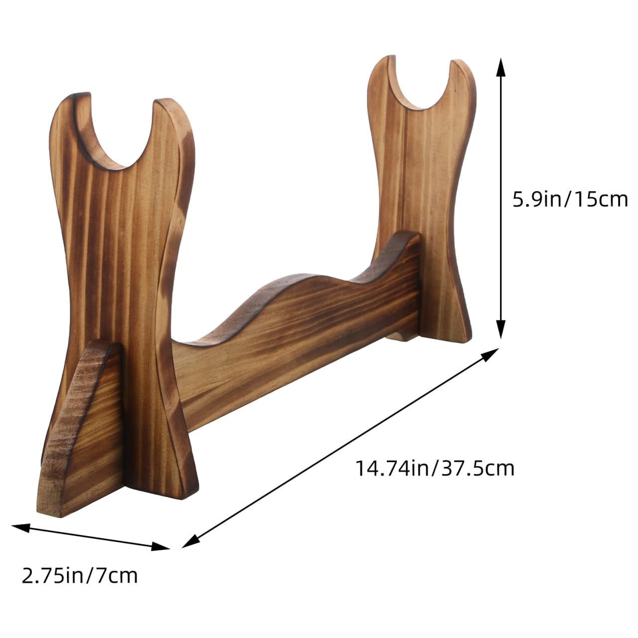 Kichvoe Schwertständer Aus Holz Schwerter-Präsentationsständer Für Haushaltsschwerter -Organizer Zur Aufbewahrung Und Präsentation Für Wohnzimmer Schlafzimmer Arbeitszimmer 14.76 X 5.91 X 2.76 in