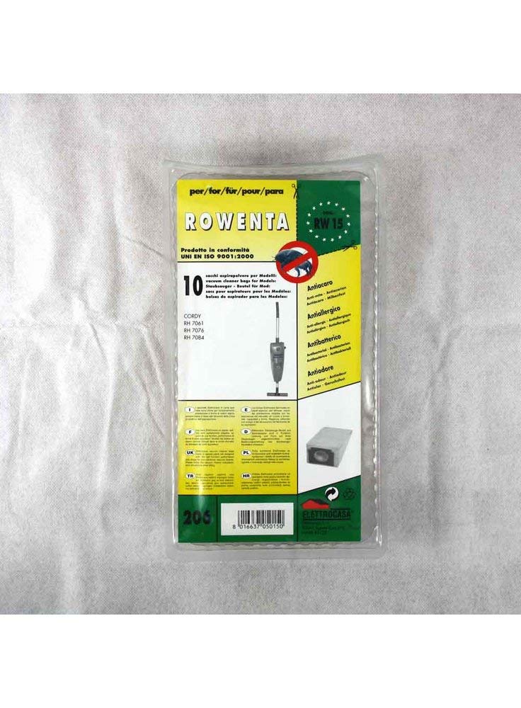 8 Sacchetti Filtro Carta R112K Compatibili Con Rowenta RH7076 - Filtri Per Aspirapolvere A Bidone - 2
