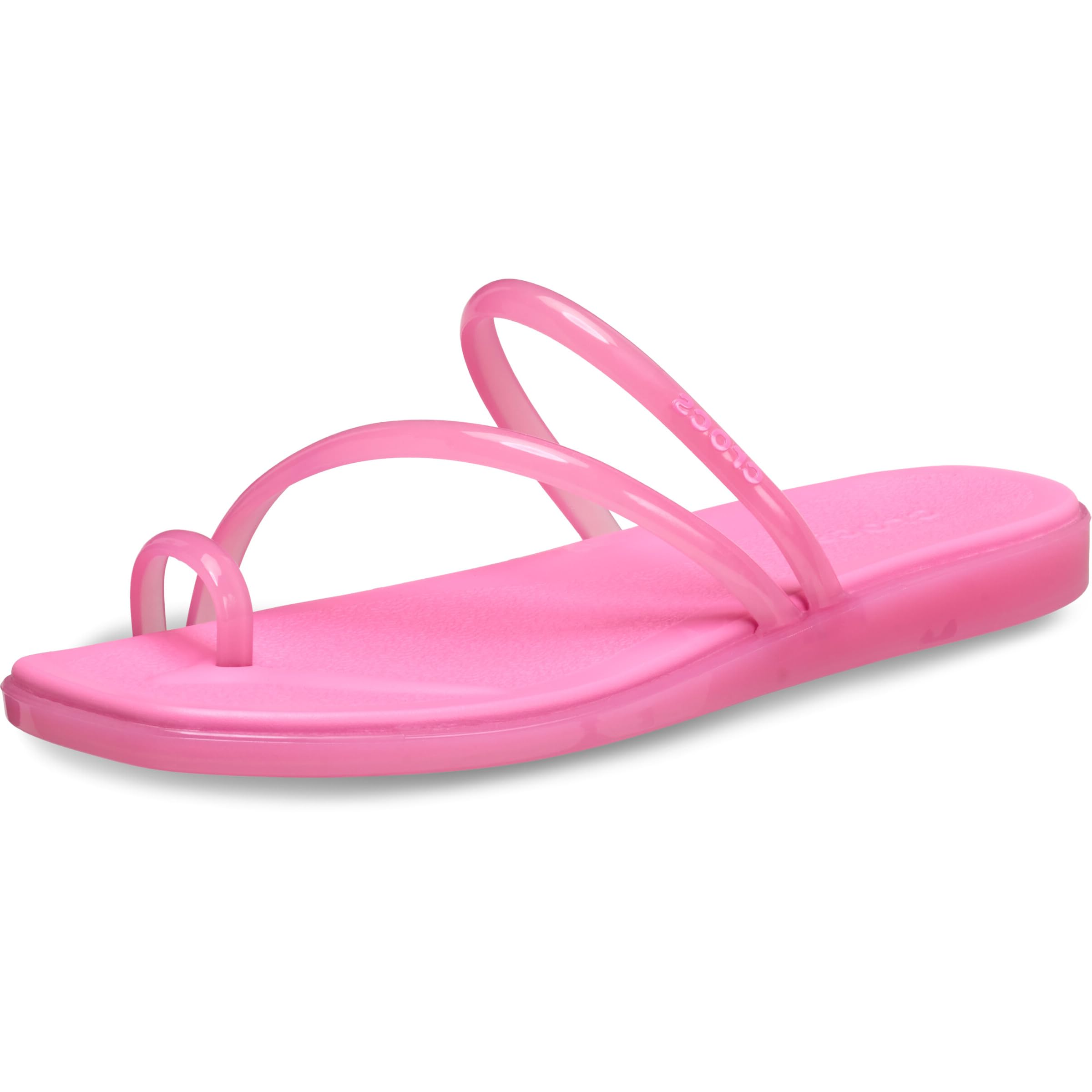 Crocs, Women, Miami Jelly Toe Loop Sandal, Pink Lemonade Jelly, 7 UK Women