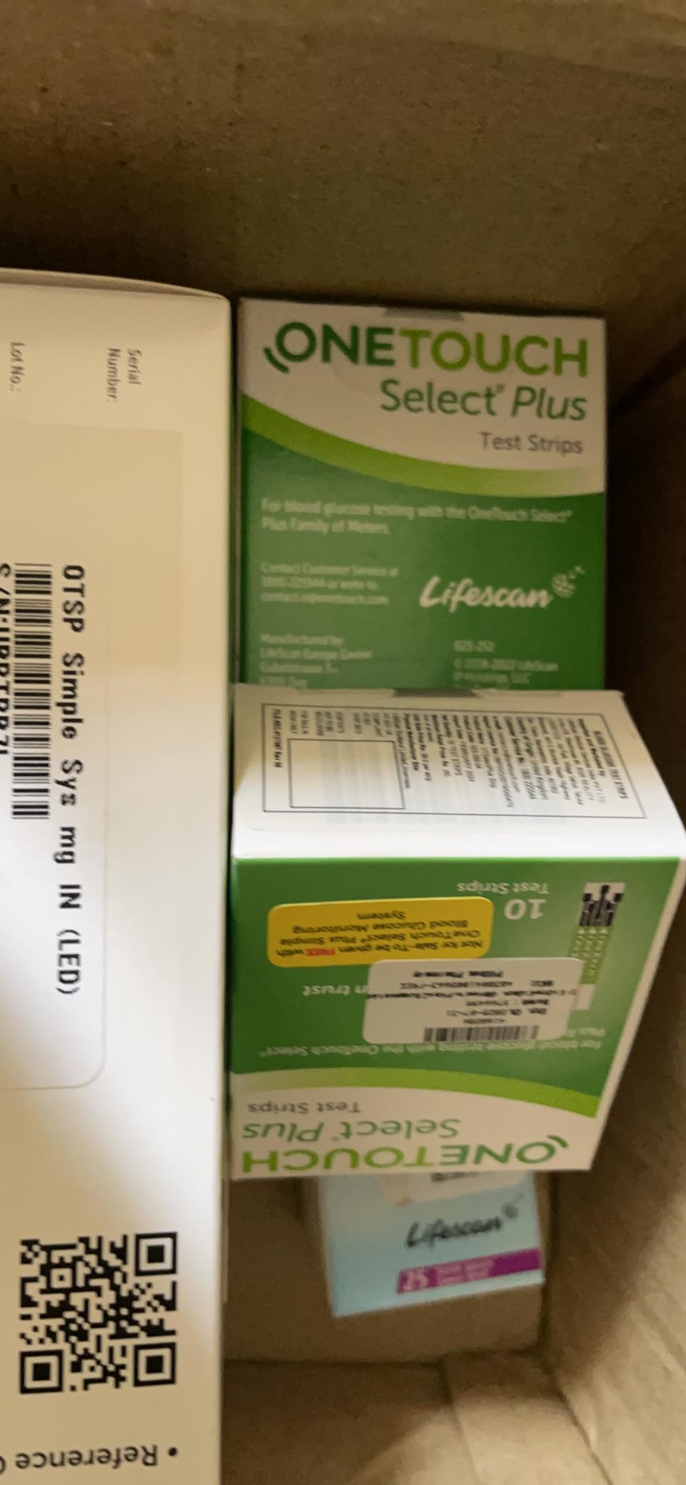 OneTouch Select Plus Simple glucometer machine with 50 Test Strips & 50 ...