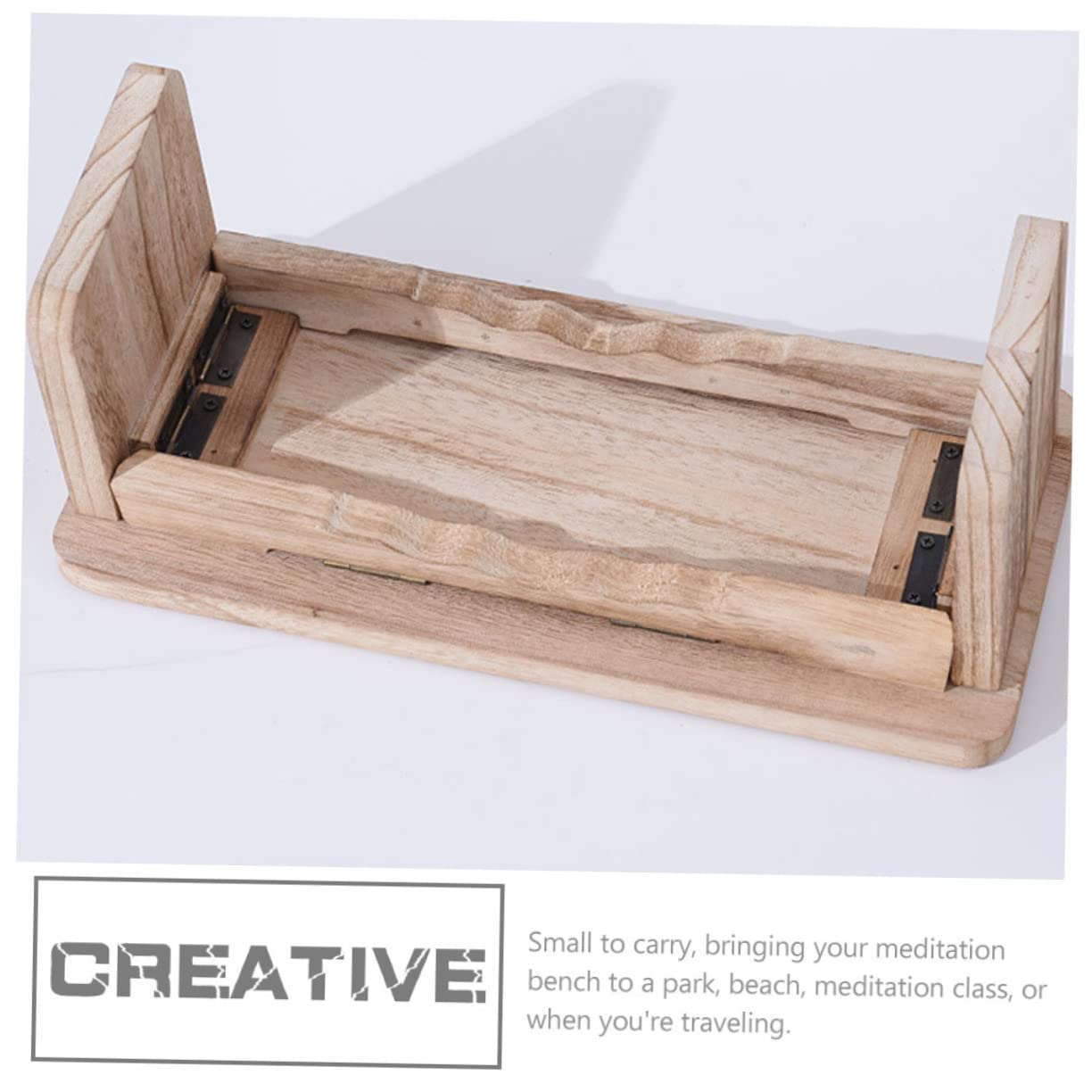 Buddha Kniender Hocker Tragbarer Klapphocker Faltbare Bankdrückbank Holzbank Meditationsstuhl Kniende Meditationsbank Hölzerner Tritthocker Haushaltshocker Kniender