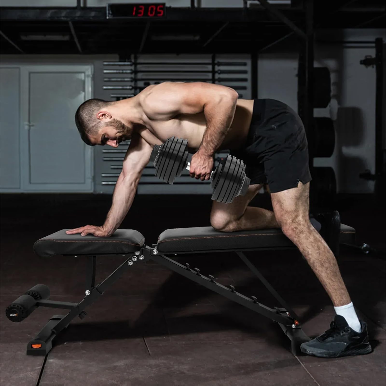 Adjustable Weight Bench, Foldable Workout Bench for Home Gym, Flat Incline Decline Bench Press Bench for Full Body Strength Training