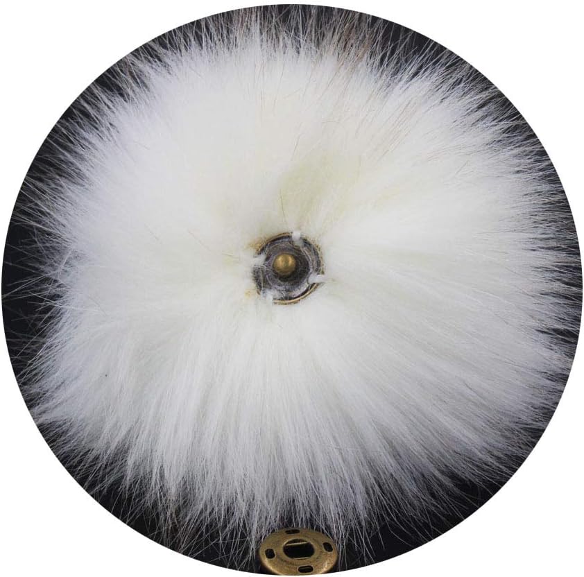 Pack of 6 Detachable Faux Fox Fur Pom Poms for Hats with