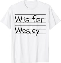 Personalized W is for Wesley Name Student Kindergarten T-Shirt
