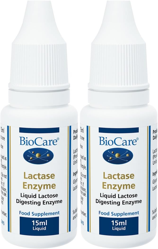 (2 Pack) Biocare Lactase Enzyme 15ml 2 Pack Bundle