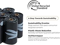 Vista 47 de Best Pet Supplies - Bolsas para limpieza de excremento de perro, rollo de repuesto, uso en exteriores, a prueba de fugas y desgarros, plástico