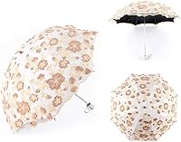 Vista 186 de Honeystore Sombrilla bordada con flor 3D plegable UV con encaje clásico