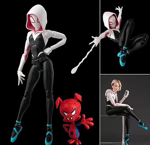 Miniatura 3 de Yobeyi Spider Mn Into The Spider-Verse Spider Gwen Spider Ham SV Action Super Heroes - Figura de acción móvil de 6 pulgadas (6.3 in)