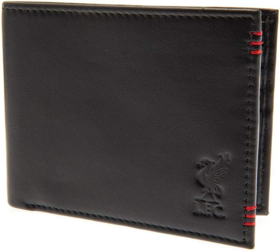 Liverpool FC Unisex Adults Leather Stitched Wallet (One Size) (Black)