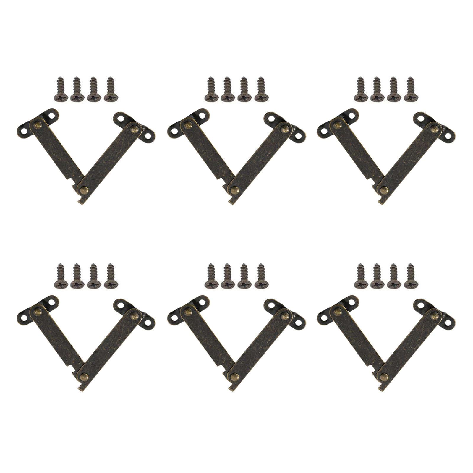 Strong Construction Hinges Smooth Motion Quiet Operate 6pcs for Decorative Jewelry Small Wood Box Lid Joint