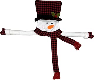 Christmas Snowman Tree Topper Snowman Treetop Hugger Xmas Ornament Supplies for Holiday Winter Home Wonderland Party (Multi-Color, 85cm/33.46inches)