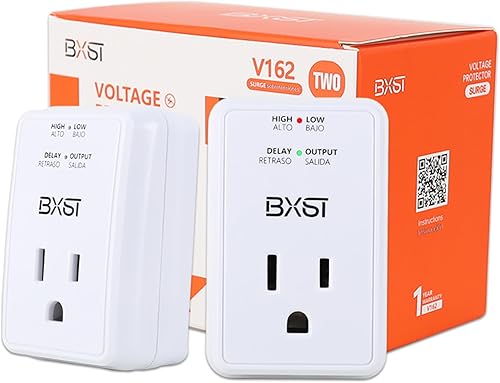 Miniatura 10 de BXST Protector contra sobretensiones para refrigerador, enchufe redondo, protector contra sobretensiones, para oficina en casa, 1 tomacorriente,