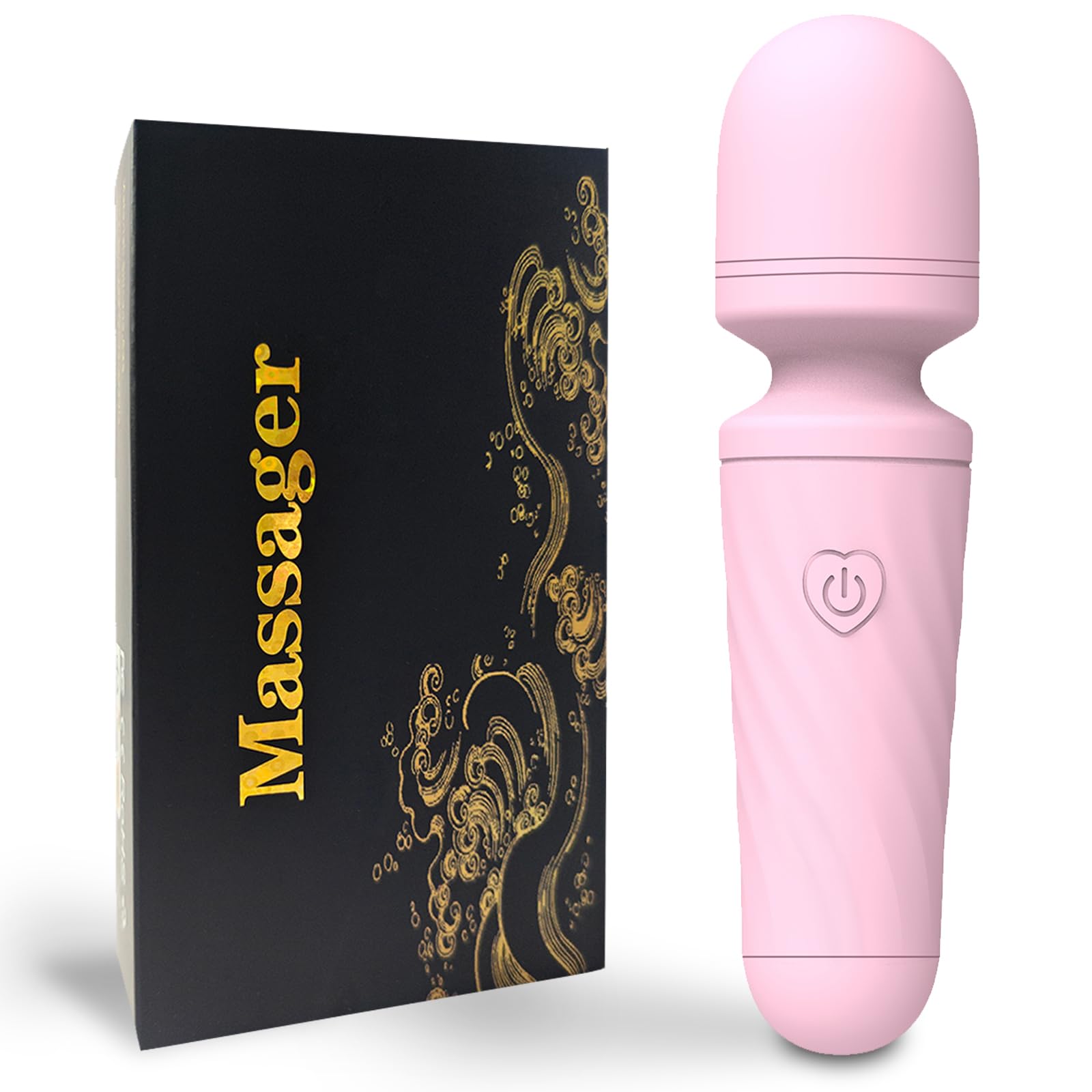Mini Massager with 10 Quiet Vibration Modes Cordless Personal Massager for Neck Shoulder Back Body(Pink)-image-14