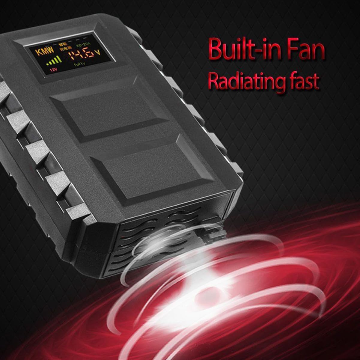 UKCOCO 20a Chargeur De Batterie Pour Moto Et Automobile Chargeur De Batterie Au Plomb-acide Avec Prise Européenne