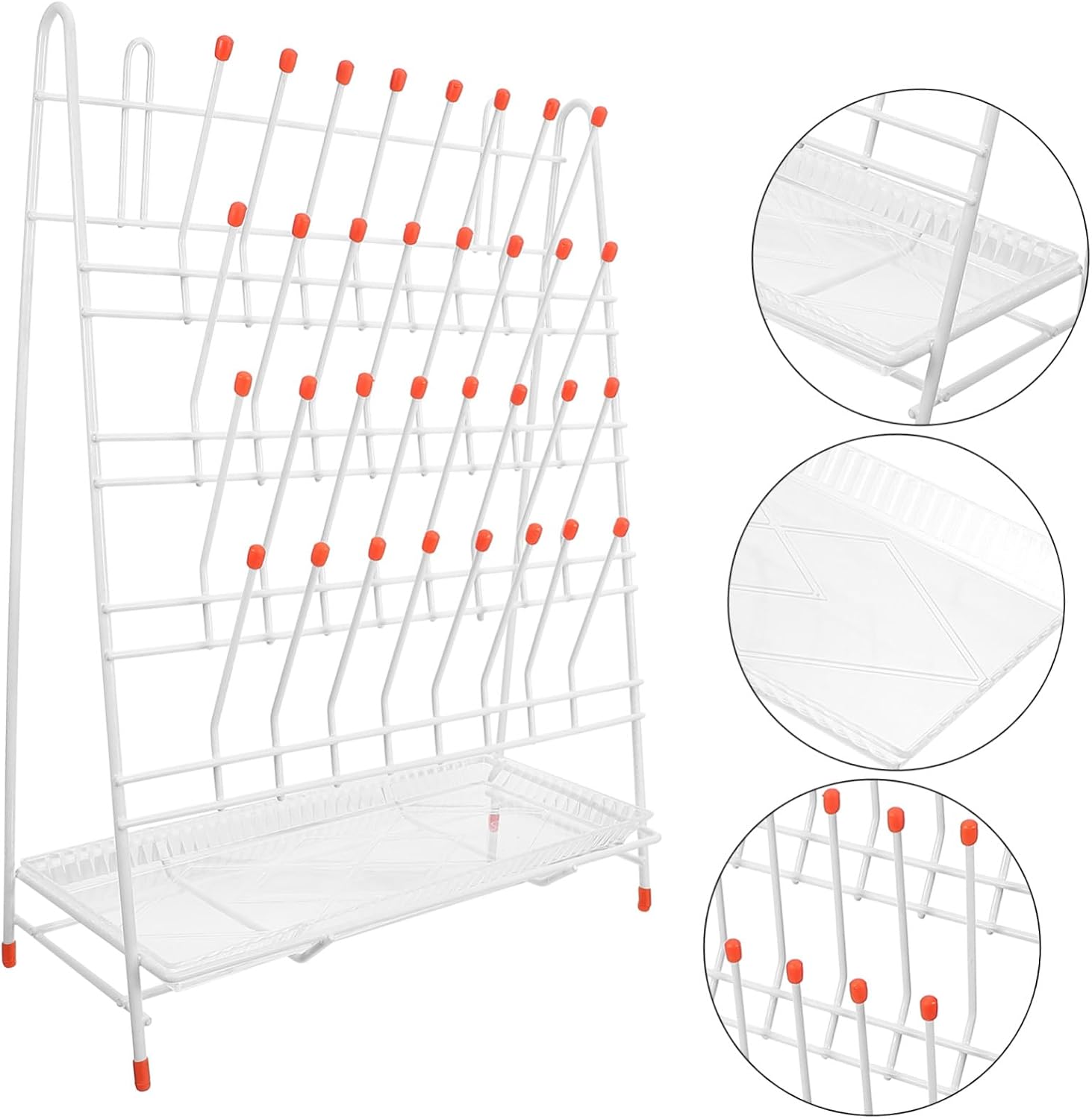 Beaker Sturdy Glassware 32-peg Laboratory Wire Drying Holder in Iron Material Enhanced Stability in Labs