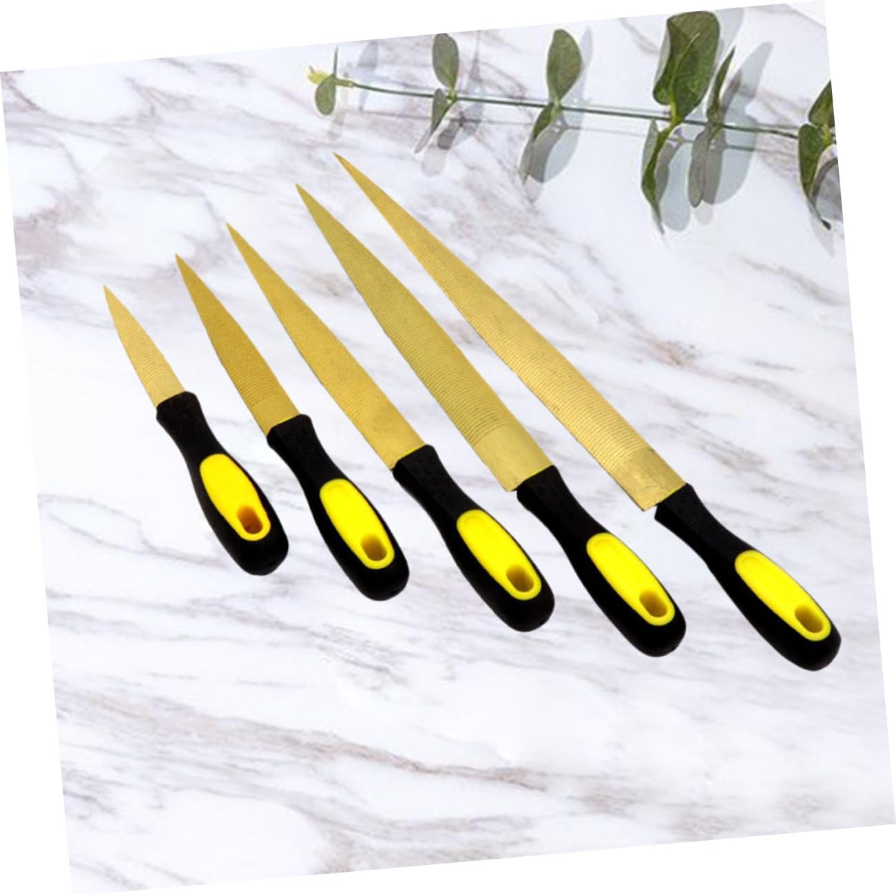 DOITOOL 5pcs Machinist File Set Wood Rasp Tool Set for Carpenter Wood Carving Deburring Precision Work