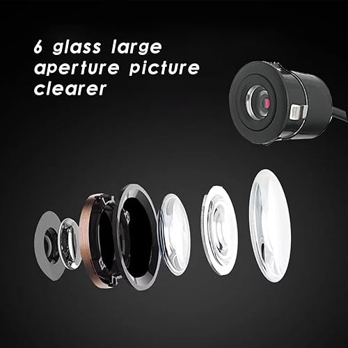 Miniatura 6 de Cámara de respaldo de visión trasera, grabadora de visión nocturna impermeable, equipo de imágenes de línea de guía de ruta dinámica, monitor de